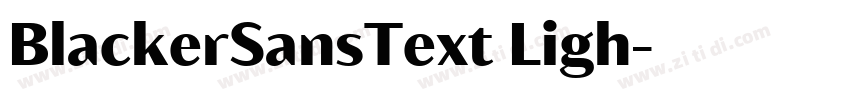 BlackerSansText Ligh字体转换